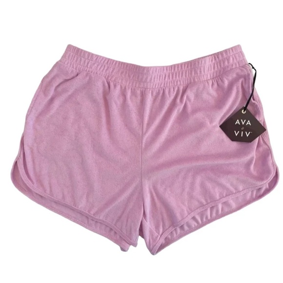 Ava & Viv Pants - AVA & VIV Woman’s Plus Size Lavender Terrycloth Shorts size X (14W/16W)